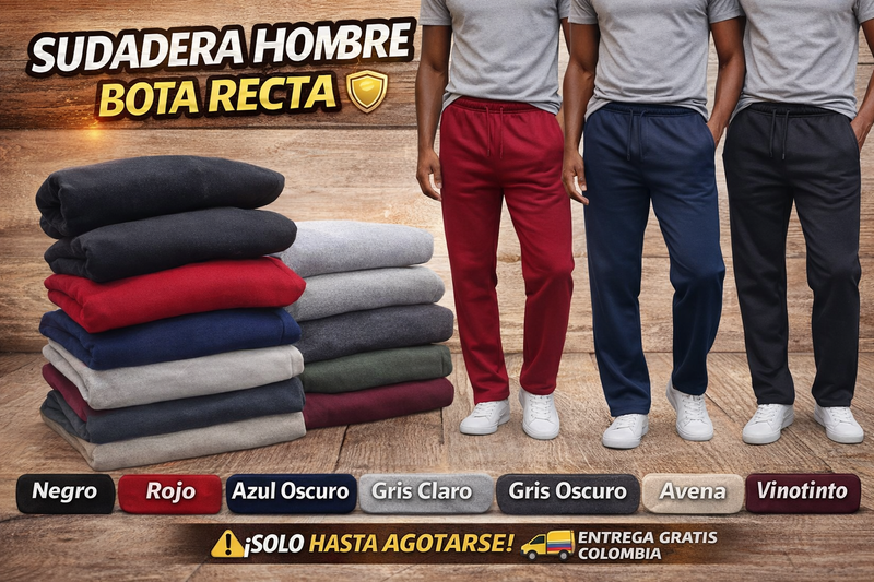 ✨ Sudadera Hombre Corte Recto ComfortFit